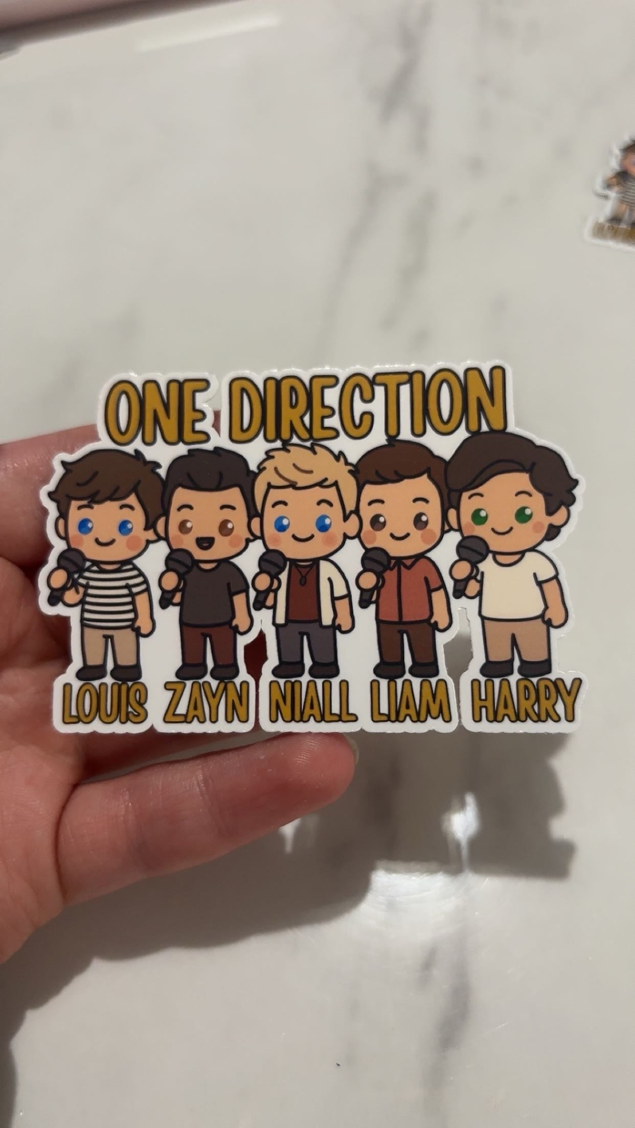 1D Cartoon Sticker | Louis, Zayn, Niall, Liam & Harry