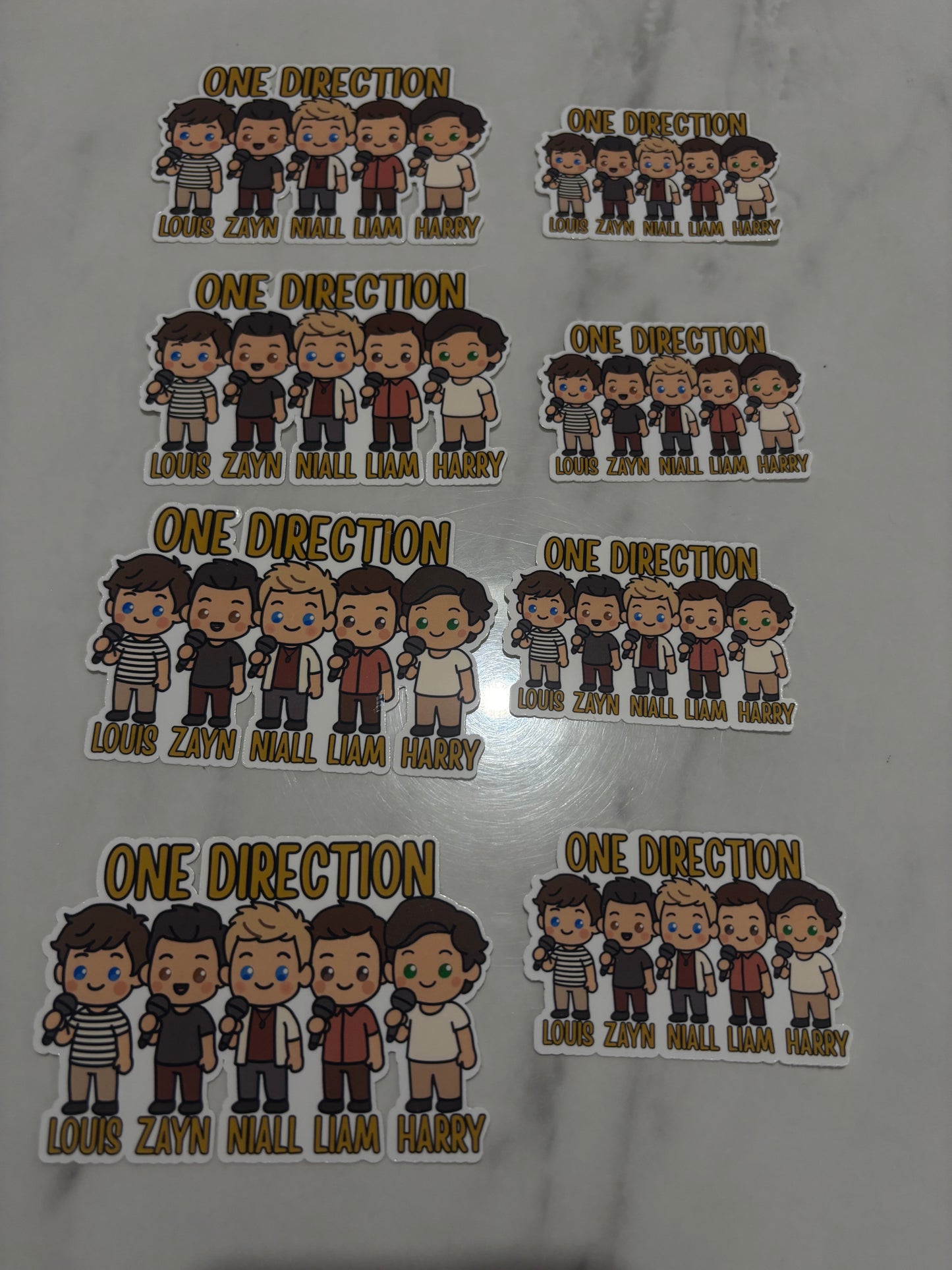 1D Cartoon Sticker | Louis, Zayn, Niall, Liam & Harry