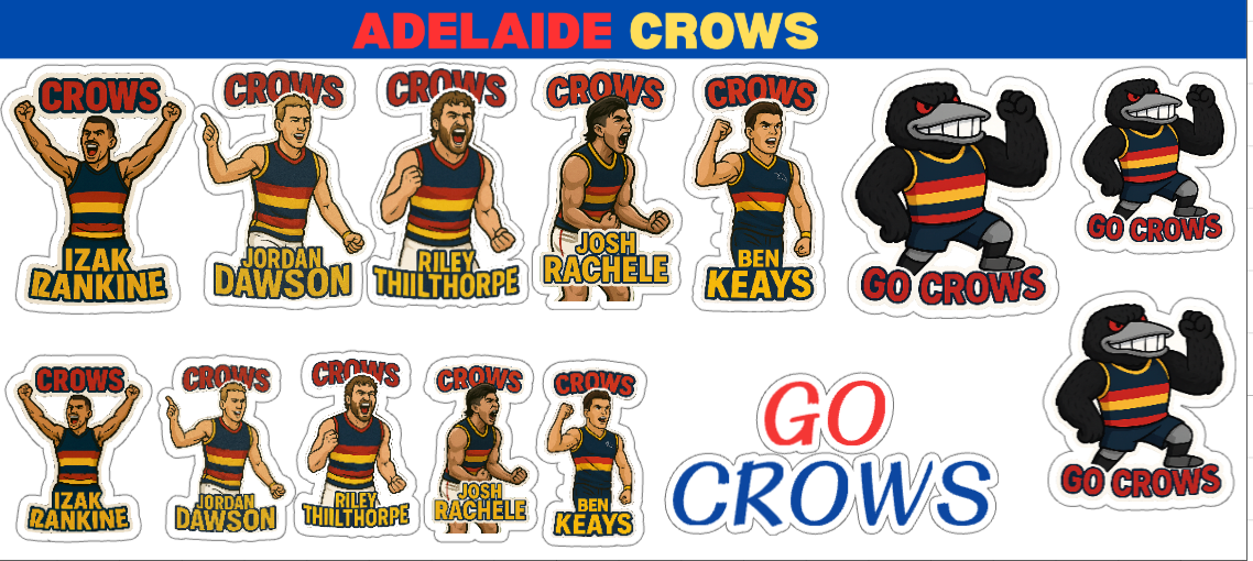 Adelaide Crows Sticker Sheet