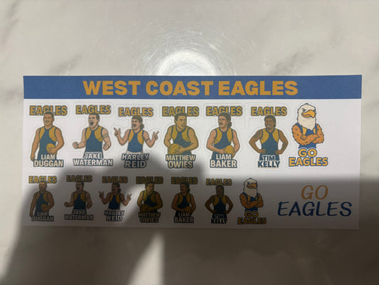 West Coast Eagles Sticker Sheet