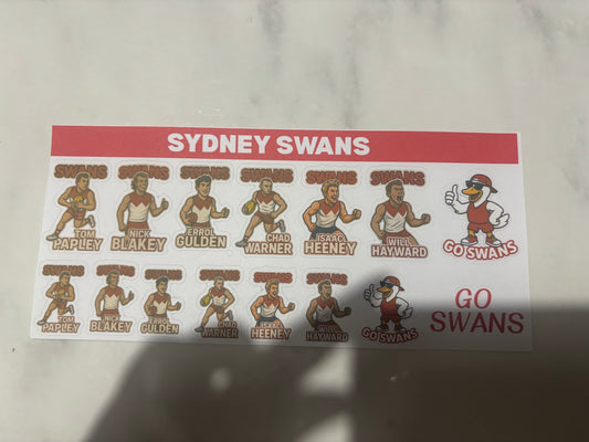 Sydney Swans Sticker Sheet