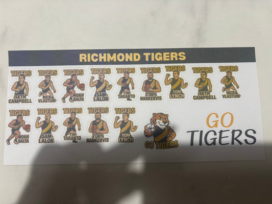Richmond Tigers Sticker Sheet
