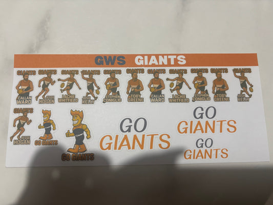 GWS Giants Sticker Sheet