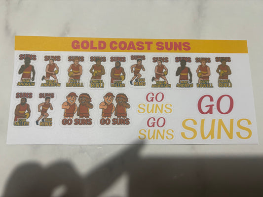 Gold Coast Suns Sticker Sheet