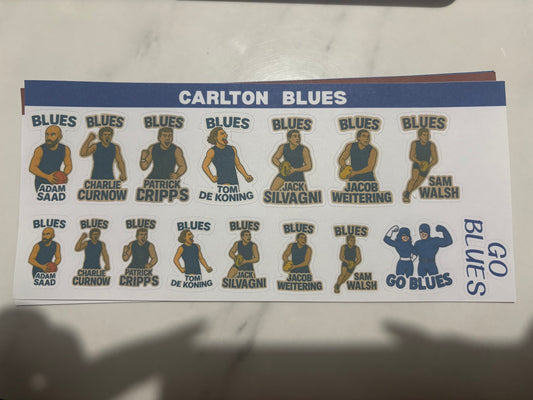 Carlton Blues Sticker Sheet