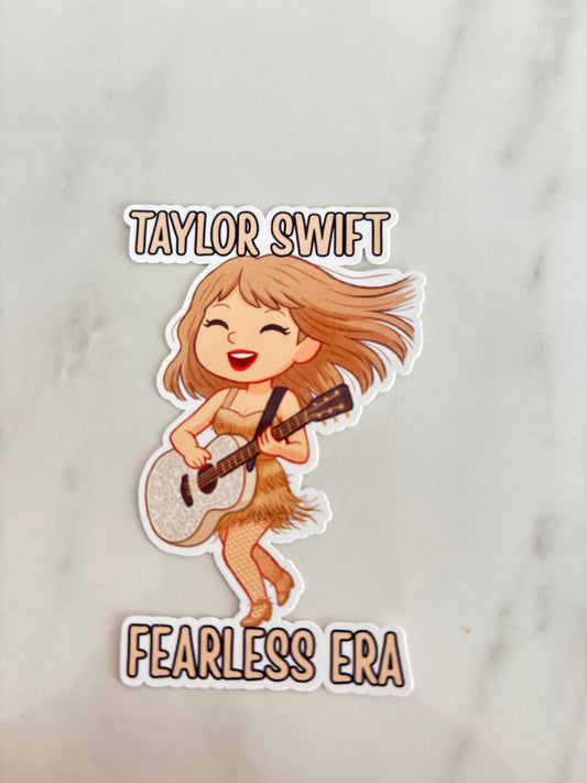 💛 Taylor Swift “Fearless Era” Waterproof Sticker 💛