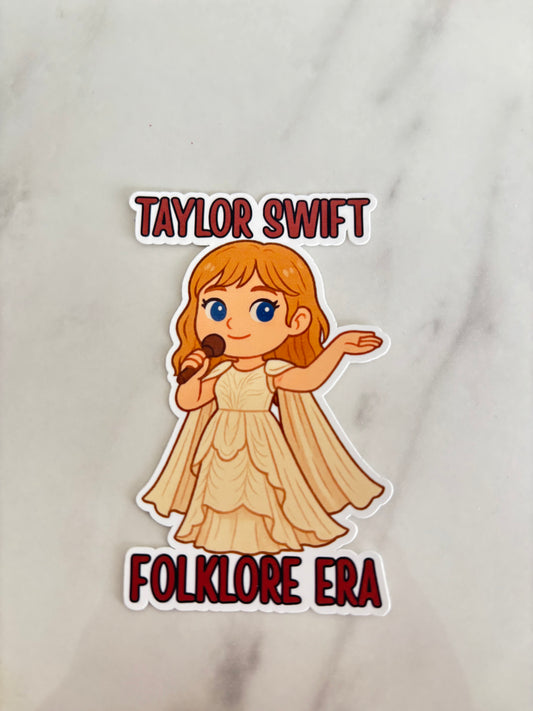 🌿 Taylor Swift “Folklore Era” Waterproof Sticker 🌿
