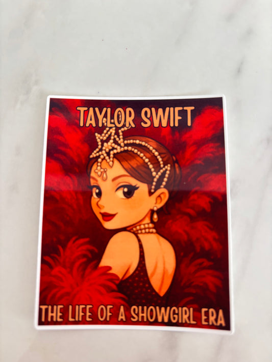 ✨ Taylor Swift “The Life Of A Showgirl Era” Waterproof Sticker ✨