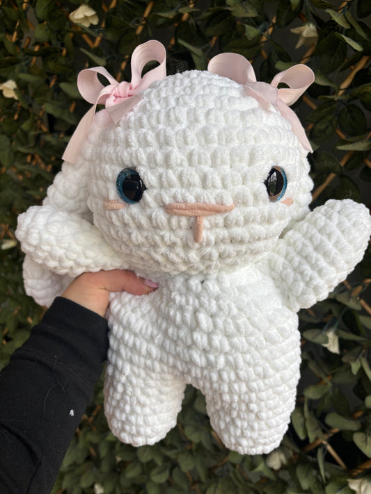 Jumbo Crochet Bow Bunny