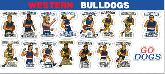 Western Bulldogs Sticker Sheets