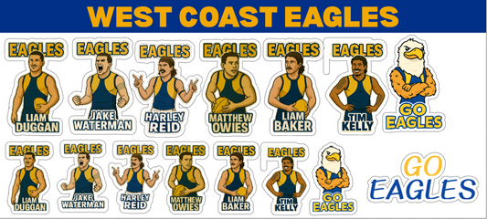 West Coast Eagles Sticker Sheet