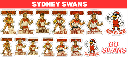 Sydney Swans Sticker Sheet