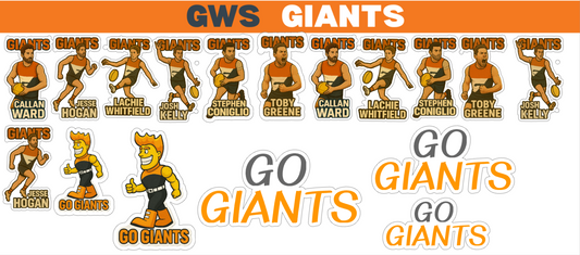 GWS Giants Sticker Sheet