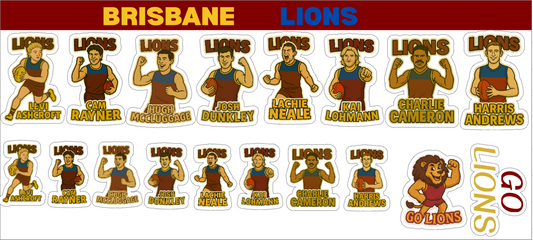 Brisbane Lions Sticker Sheet