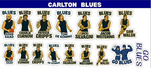 Carlton Blues Sticker Sheet